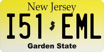 NJ license plate I51EML