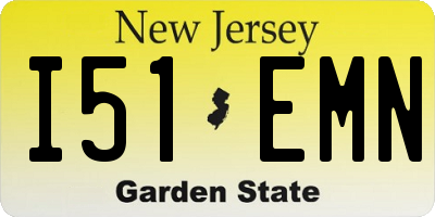 NJ license plate I51EMN