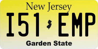 NJ license plate I51EMP