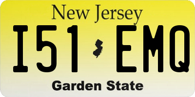 NJ license plate I51EMQ