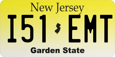 NJ license plate I51EMT