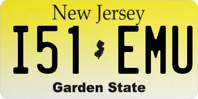 NJ license plate I51EMU