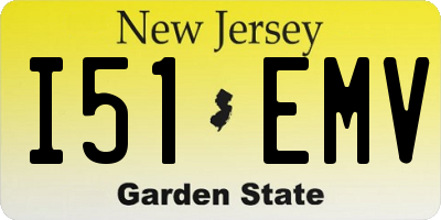 NJ license plate I51EMV
