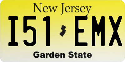 NJ license plate I51EMX