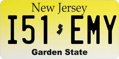 NJ license plate I51EMY