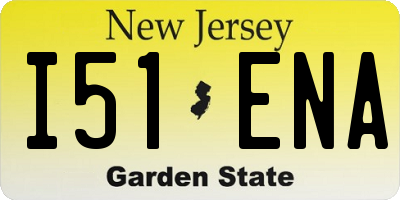 NJ license plate I51ENA