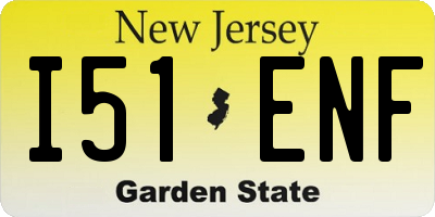 NJ license plate I51ENF