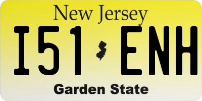 NJ license plate I51ENH