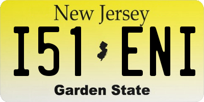 NJ license plate I51ENI