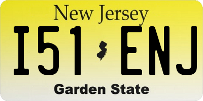 NJ license plate I51ENJ