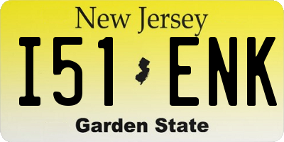 NJ license plate I51ENK
