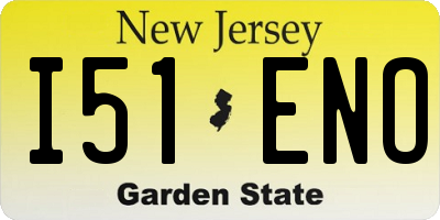 NJ license plate I51ENO