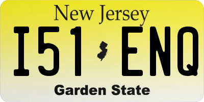 NJ license plate I51ENQ