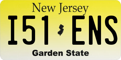 NJ license plate I51ENS