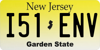 NJ license plate I51ENV