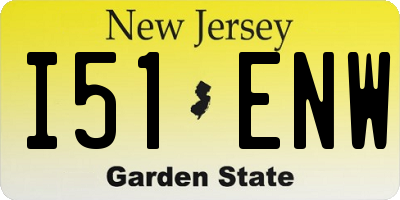 NJ license plate I51ENW