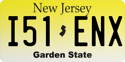 NJ license plate I51ENX