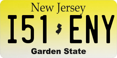 NJ license plate I51ENY
