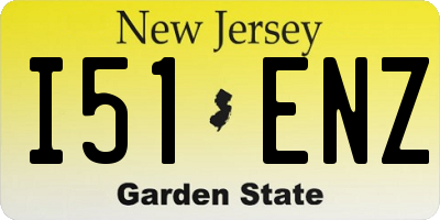 NJ license plate I51ENZ