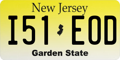 NJ license plate I51EOD