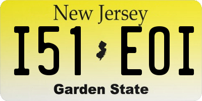NJ license plate I51EOI