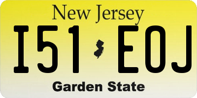 NJ license plate I51EOJ