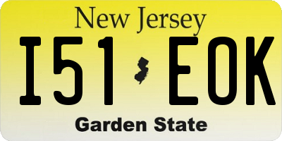 NJ license plate I51EOK