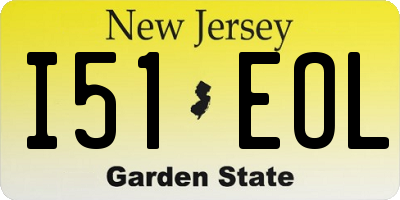 NJ license plate I51EOL