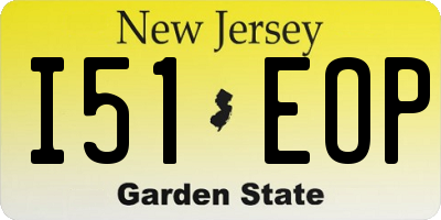 NJ license plate I51EOP