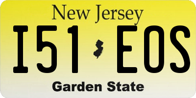 NJ license plate I51EOS