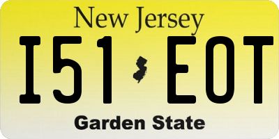 NJ license plate I51EOT
