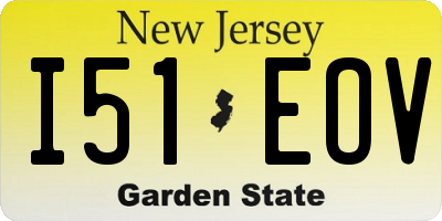 NJ license plate I51EOV