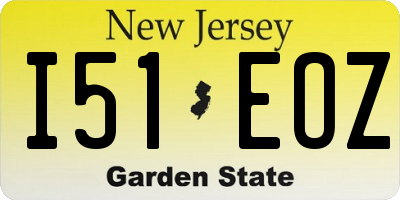 NJ license plate I51EOZ
