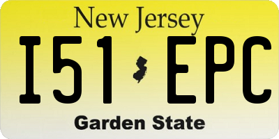NJ license plate I51EPC