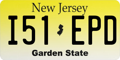 NJ license plate I51EPD