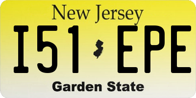 NJ license plate I51EPE