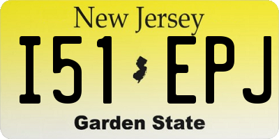 NJ license plate I51EPJ
