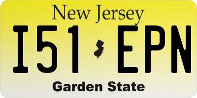 NJ license plate I51EPN