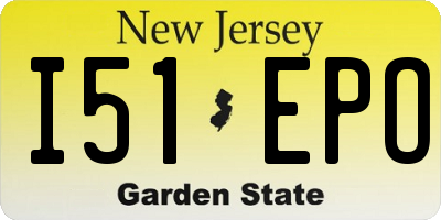 NJ license plate I51EPO