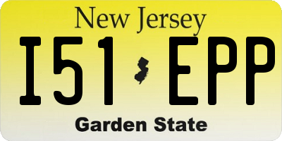 NJ license plate I51EPP
