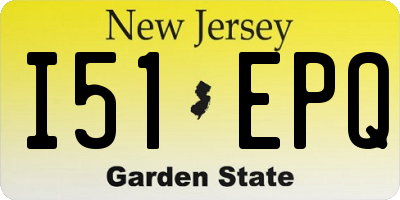 NJ license plate I51EPQ