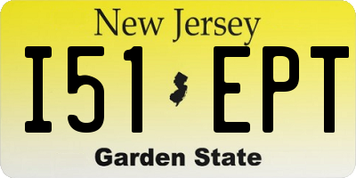 NJ license plate I51EPT