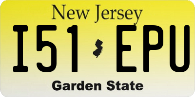NJ license plate I51EPU