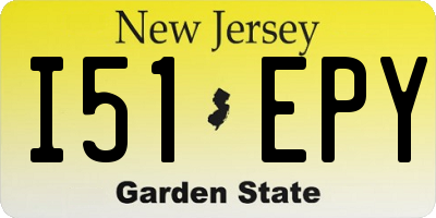 NJ license plate I51EPY