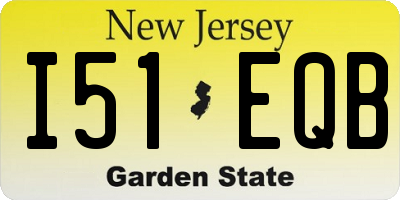 NJ license plate I51EQB