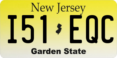 NJ license plate I51EQC