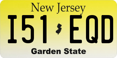 NJ license plate I51EQD