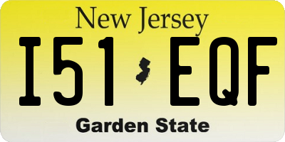 NJ license plate I51EQF