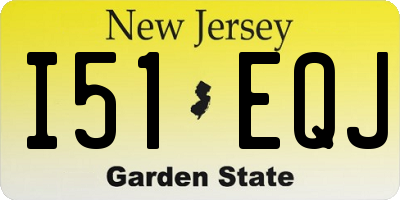 NJ license plate I51EQJ