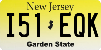 NJ license plate I51EQK